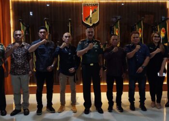 Bangun Sinergitas, Pangdam XIII Merdeka Sambut Kunjungan Ketua PWI Sulut