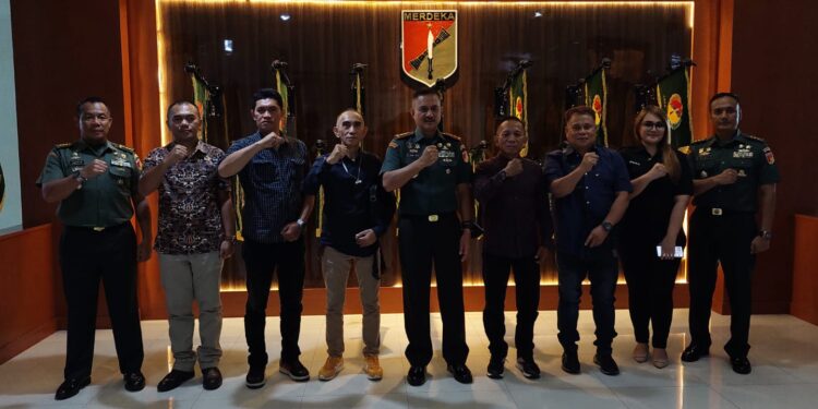 Bangun Sinergitas, Pangdam XIII Merdeka Sambut Kunjungan Ketua PWI Sulut
