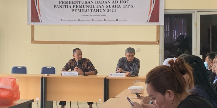 Sukseskan Pemilu 2024, KPU Minahasa Gelar Rakor Pembentukan Badan Ad Hok PPS