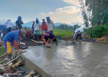 Pemdes Liba Laksanakan Pembangunan Betonisasi Jalan Perkebunan