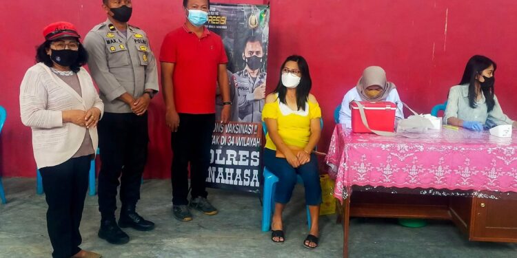 Kerjasama Dengan Pihak Kepolisian, Pemdes Desa Libah Gelar Vaksinasi