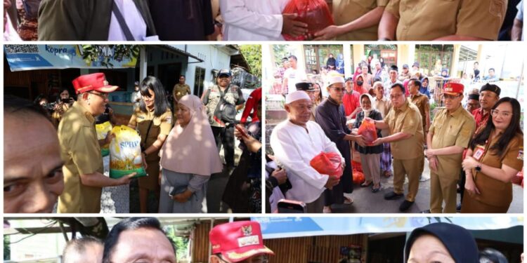 Bentuk Kepedulian Pemkab Minahasa, ROR-RD Serahkan Bantuan Paket Sembako Pada Kaum Dhuafa Lansia Di Kecamtan Pineleng