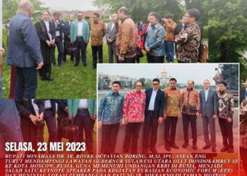 Bersama Gubernur Olly, Bupati ROR Penuhi Undangan KBRI Rusia