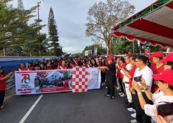 Meriakan HUT Ke – 78, PMI Minahasa Gelar Jalan Sehat Bersama