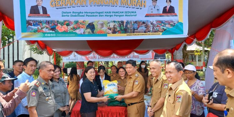 Antisipasi Kesulitan Pangan, Pemkab Minahasa Gelar Pasar Murah