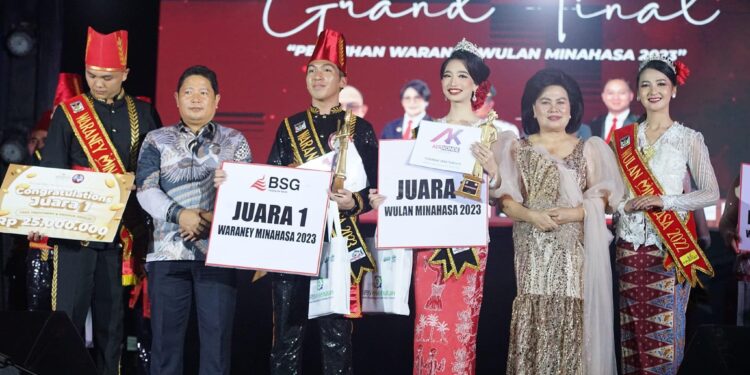 Emilio Kapoyos dan Janice Tompudung Dinobatkan Sebagai Waraney Wulan Minahasa