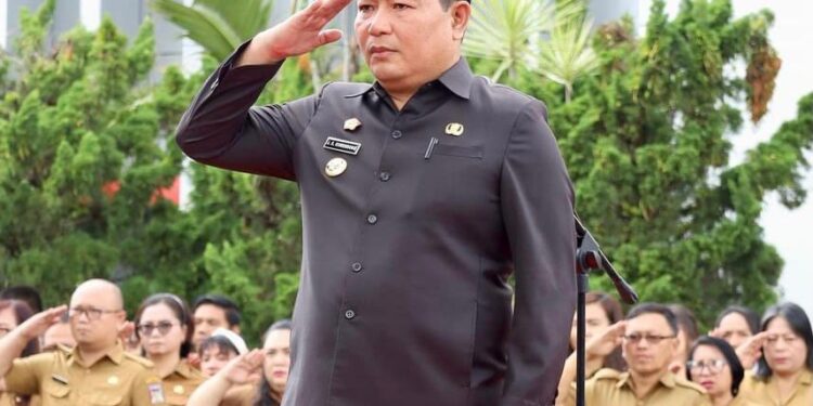 Irup Hari Pahlawan Pj Bupati Minahasa Sampaikan Sabutan Mensos RI