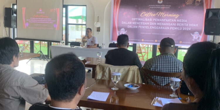 KPU Minahasa Ajak Wartawan Cegah dan Tangani Berita Hoax Pada Pemilu 2024