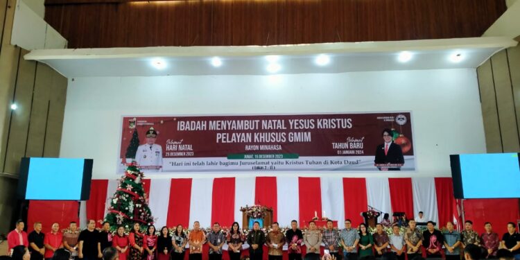Ibadah Perayaan Natal Pelsus GMIM Rayon Minahasa Dihadiri Pj Bupati Minahasa 