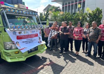 Launching Penyaluran Bantuan. Pemkab Minahasa Siapkan 17.151 Kg Beras Untuk 25 Kecamatan 