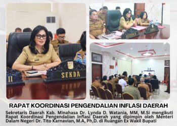 Sekda Minahasa Ikuti Rakoor Pengendalian Inflasi Daerah Secara Virtual