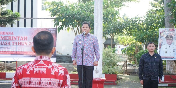 Pimpin Apel Awal Tahun 2024, Pj Bupati Minahasa Tegaskan Kadis Jalankan Program Yang Telah Tertata Di APBD