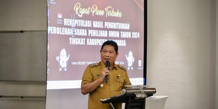 Hadiri Rapat Pleno, Bupati Kumendong : KPU Minahasa Telah Jalankan Tahapan Dengan Baik