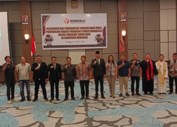 75 Panwascam Se-Minahasa Dilantik, Kumendong Minta Pengawasan Di Pilkada Harus Profesinoal dan Netral 