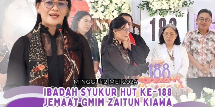 Sekda Minahasa Hadiri HUT Ke 188 Jemaat GMIM Zaitun Kiawa
