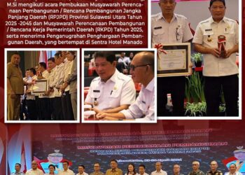 Pj Bupati Kumendong Terima Penghargaan Pembangunan Daerah Terbaik