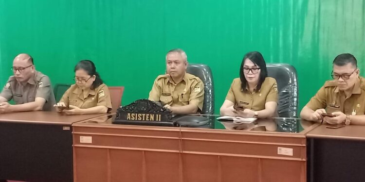 Wakili Bupati Minahasa, Asisten II Ikuti Zoom Pengendalian Inflasi dan Percepatan Penanggulangan Polio