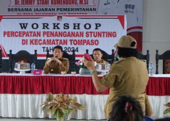 Turun Hingga Ke Desa, Pj Bupati Minahasa Cek Penanganan Stunting di Tompaso Raya