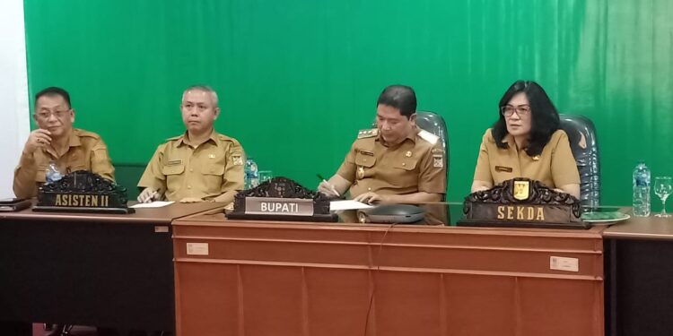 Bupati Kumendong Didampingi Sekda Watania Kembali Ikuti Rakoor Pengendalian Inflasi 