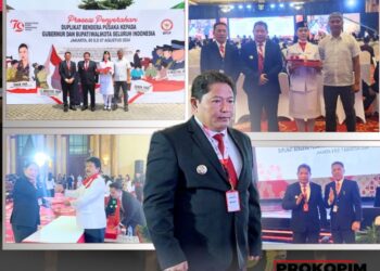 Terima Duplikat Bendera Pusaka, Bupati Kumendong Berharap Perserta Upacara HUTRI Lebih Menghayati Nilai-Nailai Proklmasi