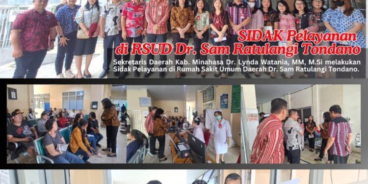 Pastikan Pelayanan Baik, Sekda Watania Gelar Sidak Di RSUD Sam Ratulangi Tondano