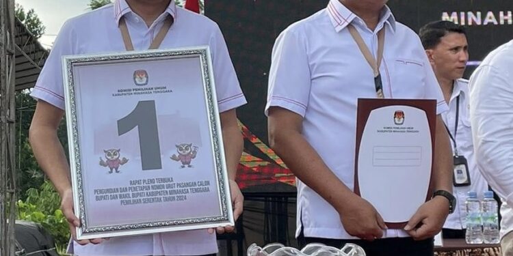 Pencabutan Nomor Urut Calon Bupati Mitra, Pasangan Calon RK-FT No Urut Satu