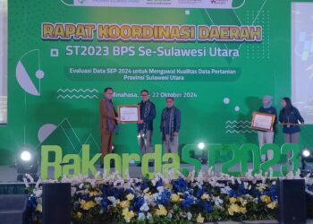 Pemkab Minahasa Terima Penghargaan IPS Kategori Baik Dari BPS Sulut