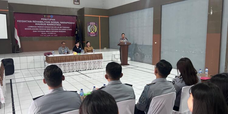 Lapas Tondano Gelar Kegiatan Penutupan Kegiatan Rehabilitasi Sosial Narapidana Khusus Narkotika 