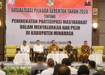 Pj Bupati Minahasa Noudy Tendean Resmi Membuka Sosialisasi Pilkada Serentak Tahun 2024