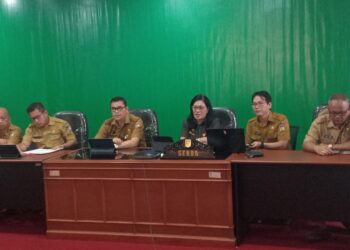 Sekda Lynda Watania Ikuti Rapat Desk Verifikasi Optimalisasi Indeks MCP 2024 yang Digelar KPK RI