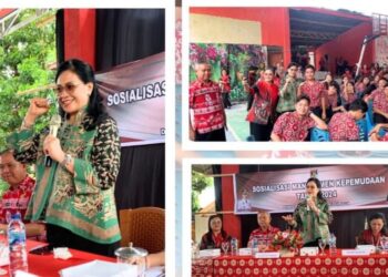 Sekda Watania Hadiri Sosialisasi Manajemen Kepemudaan Tahun 2024 di SMA N 1 Tondano.