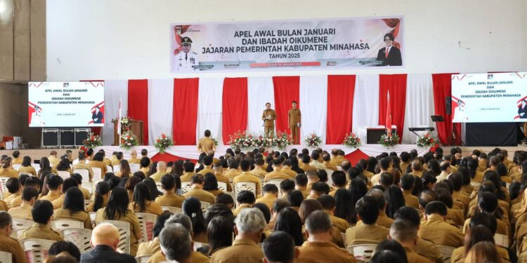 Pemkab Minahasa Gelar Apel Kerja Awal Tahun 2025 