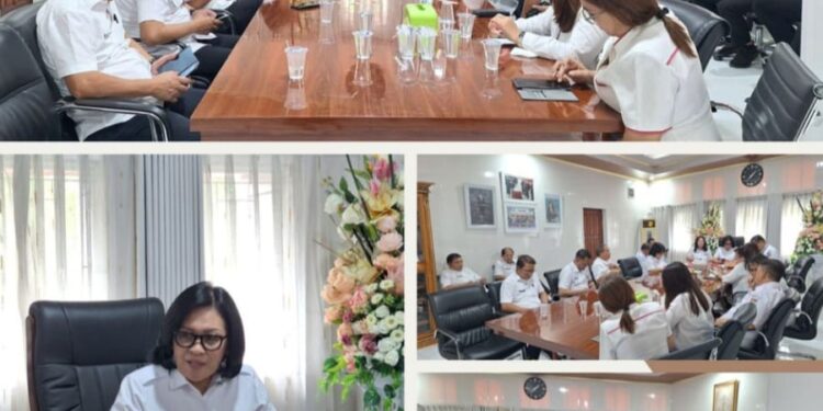 Dipimpin Sekda Watania, Pemkab Minahasa Gelar Rapat Evaluasi Persiapan Paripurna dan Syukuran Bupati dan Wabup