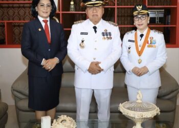 Bupati Robby Dondokambey Sampaikan Pidato Perdana