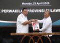 Diterima Ketua BPK RI Perwakilan Sulut, Bupati Robby Serahkan LKPD Minahasa  Tahun 2024