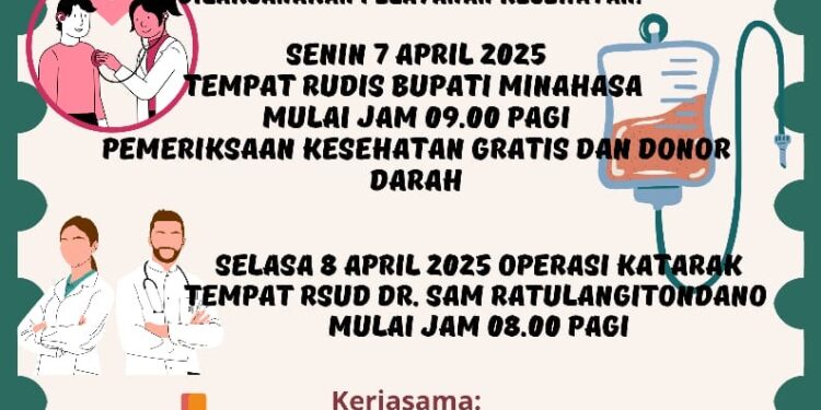 HUT ke-75, PGI Kerjasama Pemkab Minahasa Gelar Pelayanan Kesehatan dan Operasi Katarak Gratis
