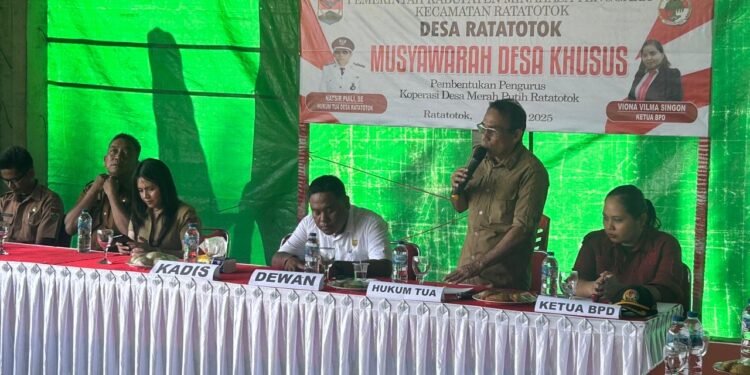 Desa Ratatotok Gelar Musyawarah Desa Khusus Pembentukan Pengurus Koperasi Desa Merah Putih 