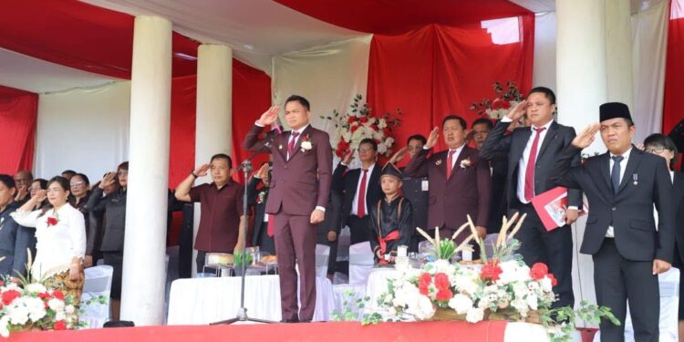 Irup Hardiknas 2025, Bupati Ronald Kandoli Sampaikan Sambutan Menteri Pendidikan Dasar dan Menengah RI