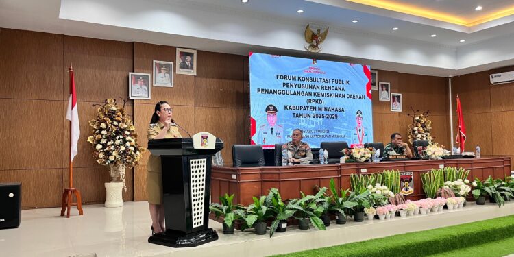 Buka Forum Konsultasi Publik, Wabup Vanda Sebut Pemkab Minahasa Menuruh Perhatian Pada Penanganan Kemiskinan