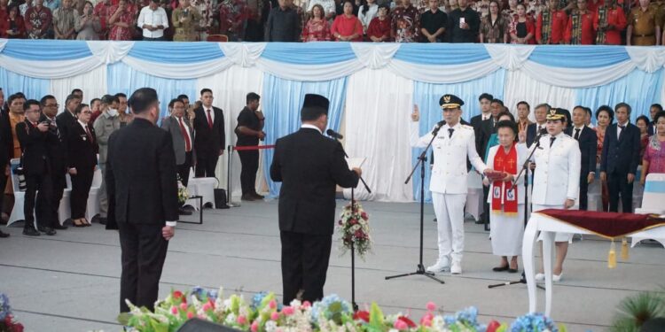 Hadiri Pelantikan Bupati Dan Wabup Kepulauan Talaud Periode 2025-2030, Vasung Sampaikan Ucapan Selamat 