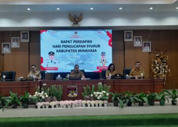 Bupati Robby Pimpin Rakor Terkait Hati Pengucapan Syukur Kabuoaten Minahasa 20 Juli 