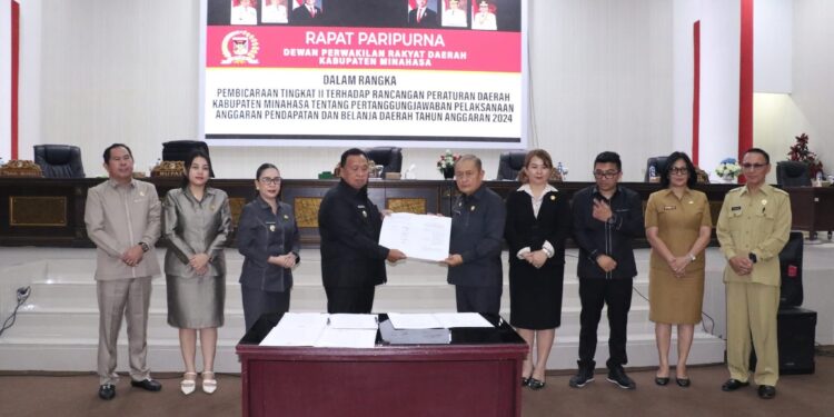DPRD Kabupaten Minahasa Setujui Rancangan Ranperda Pertanggungjawaban Pelaksanaan APBD Kabupaten Minahasa TA 2024 