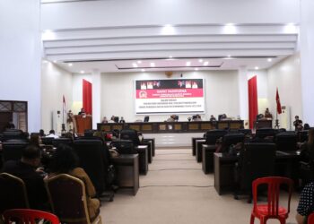 Ketua DPRD Robby Longkutoy Pimpin Rapat Rapat Paripurna RPJMD Kebupaten Minahasa Tahun 2025-2029