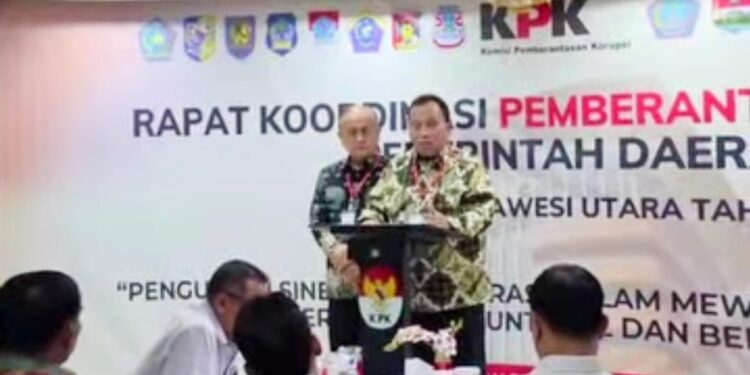 Hadiri Rakor Pemberantasan Korupsi Wilayah Sulut di KPK RI, Bupati Minahasa Paparkan Langka Strategis Berantas Korupsi 