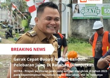 Gerak Cepat Bupati Ronald Kandoli. Pelebaran Jalan Di Ratahan Dilanjutkan 