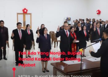Tak Ada Yang Nonjob, Bupati Ronald Kandoli Gelar Rolling Pejabat