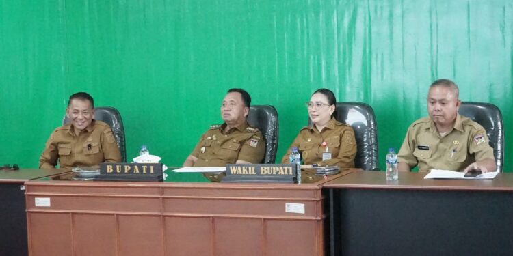 Dipimpin Mendagri, Bupati Robby dan Wakil Vanda Bersama Jajaran Ikuti Rakoor Pengendalian Inflasi