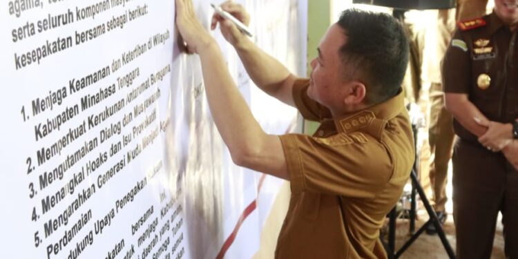 Ciptakan Stabilitas Kamtibmas di Mitra, Bupati Kandoli Inisiasi Kesepakatan Bersama Jaga Keamanan