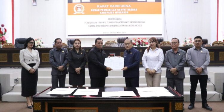 Eksekutif dan Legislatif Kabupaten Minahasa Sahkan Anggaran APBD 2026
