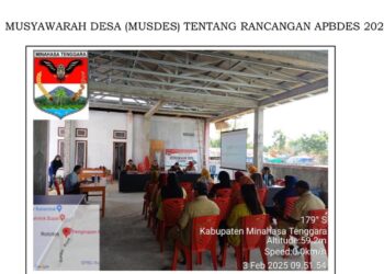 Dipimpin Hukum Tua Natsir Puili, Desa Ratatotok Gelar Musdes Terkait Rancangan APBDES 2025